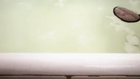 Sponge in bath with foam. 3 Stock Footage 98251562