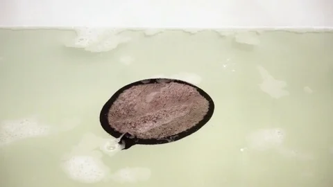 Sponge in bath with foam. 7 Stock Footage 98251539