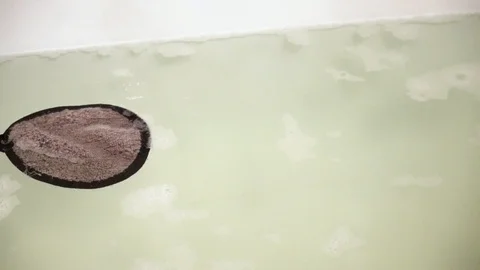 Sponge in bath with foam. 8 Stock Footage 98251532