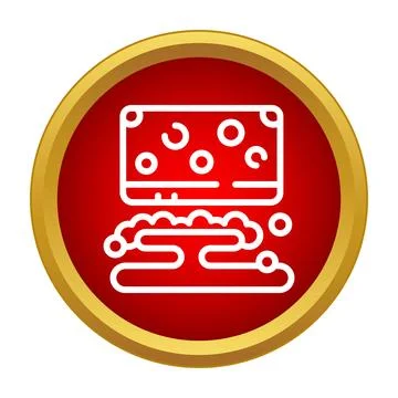 Sponge with bubbles and soap foam icon Stock Illustration