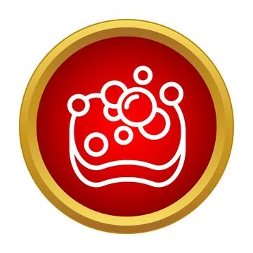 Sponge with bubbles for cleaning and hygiene icon Stock Illustration
