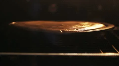 Sponge cake baked in the oven Stock Footage 10909899