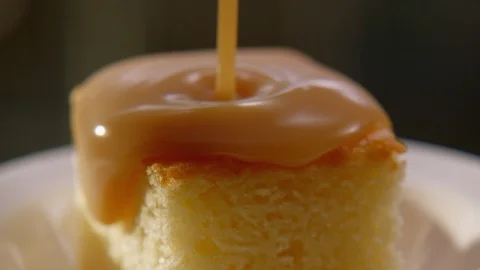 Sponge Cake covered with Orange Syrup GT0816 Video stock 121842812