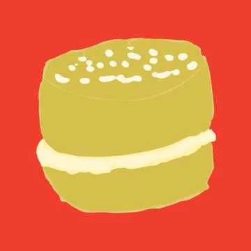 Sponge cake Illustrazione stock