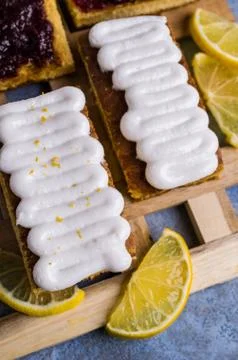 Sponge cake with jam Stock Photos