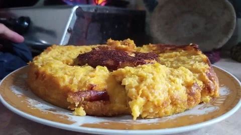 Sponge cake in mold Stock Footage 305023102