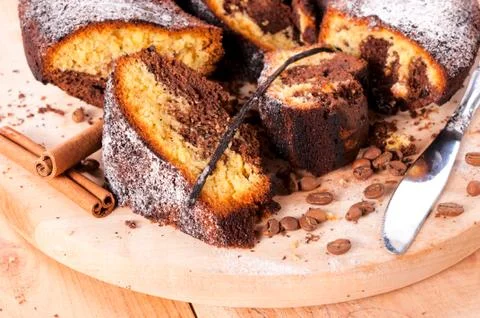 Sponge cake Stock Photos