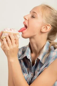 Sponge cake Stockfoto's