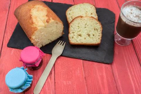 Sponge cake Stock Photos