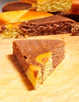 Sponge cake slice Foto stock