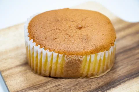 Sponge cake on white background Stock Photos