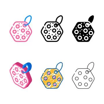 Sponge callus minimal remover color icon vector Stock Illustration