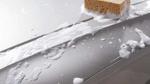 Sponge for the car for washing Stock Footage 90137913