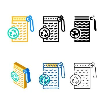 Sponge clean zero waste color icon vector Stock Illustration