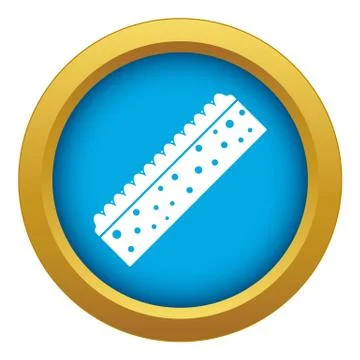 Sponge for cleaning icon blue isolated Stock Illustration