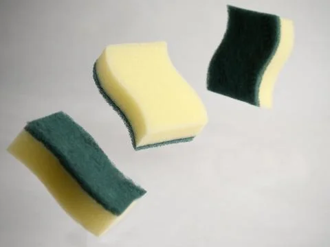 Sponge dish washing Stock Photos