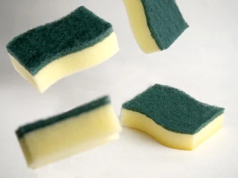 Sponge dish washing Stock Photos
