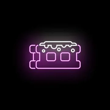 Sponge with foam and bubbles neon icon Иллюстрация