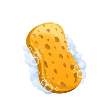 Sponge with foam bubbles Stock Illustration