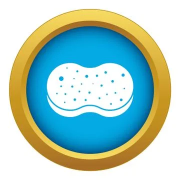 Sponge foam icon blue vector isolated Stock Illustration
