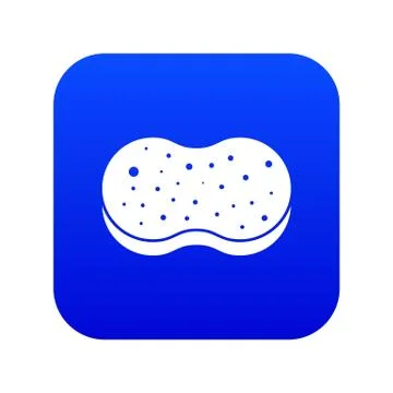 Sponge foam icon digital blue Stock Illustration