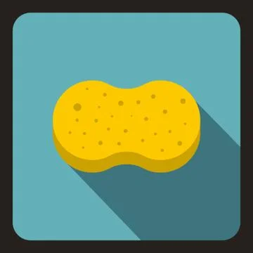 Sponge foam icon in flat style Stock Illustration