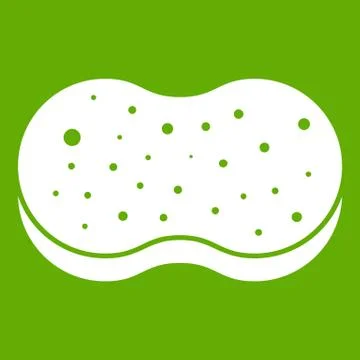 Sponge foam icon green Stock Illustration