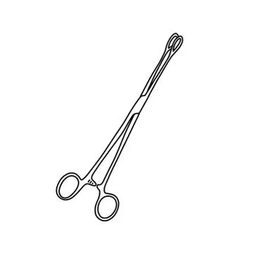 Sponge forceps doodle icon, vector illustration Stock Illustration