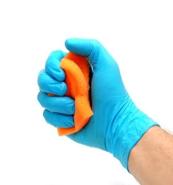 Sponge in hand Stock Photos