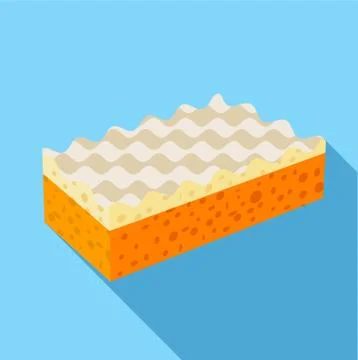 Sponge icon, flat style Stock Illustration