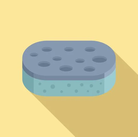 Sponge icon flat vector. Clean wash Illustrazione stock