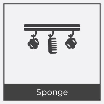 Sponge icon isolated on white background Free Stock Illustration