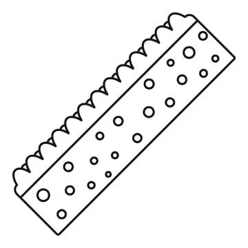 Sponge icon, outline style Stock Illustration