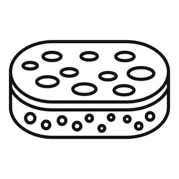 Sponge icon outline vector. Clean wash Illustrazione stock