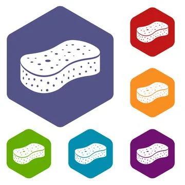 Sponge icon, simple style Stock Illustration
