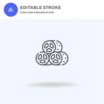 Sponge icon vector, filled flat sign, solid pictogram isolated on white, logo Illustrazione stock