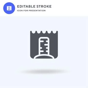 Sponge icon vector, filled flat sign, solid pictogram isolated on white, logo Illustrazione stock