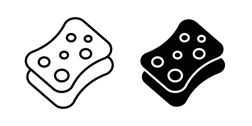 Sponge icon vector symbol graphics Stock Illustration