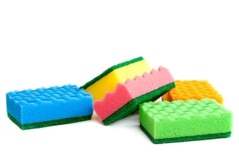Sponge isolated on white background Stock Photos