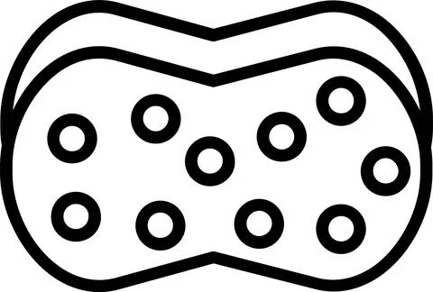 Sponge Line Icon Design Stock Illustration