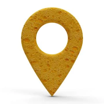Sponge map pointer Stock Illustration