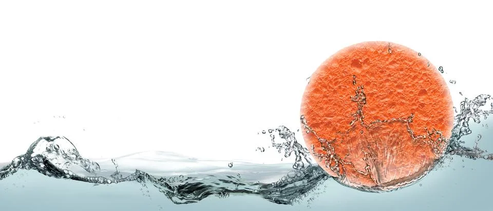 Sponge soft cleansing sponge for the face Stock Illustration