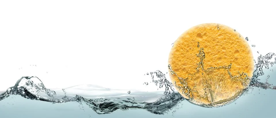 Sponge soft cleansing sponge for the face Stock Photos