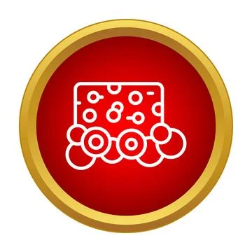 Sponge with suds and bubbles cleaning icon Stock Illustration