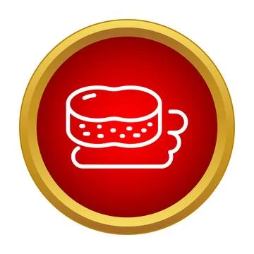 Sponge with suds icon representing cleaning and hygiene Stock Illustration