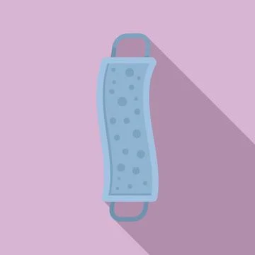 Sponge washcloth icon flat vector. Fabric cloth Stock Illustration