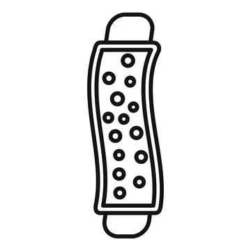 Sponge washcloth icon outline vector. Fabric cloth Stock Illustration