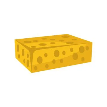 Sponge yellow clean vector illustration hygiene equipment isolated white. Hou Illustration