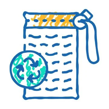 Sponge zero waste icon doodle illustration Stock Illustration