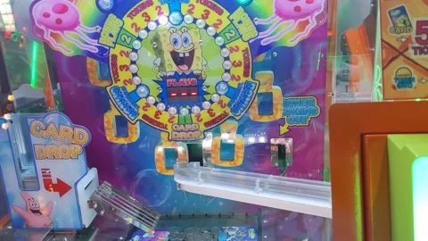 Spongebob Bonus Tickets Arcade Game Stock Footage 157371307